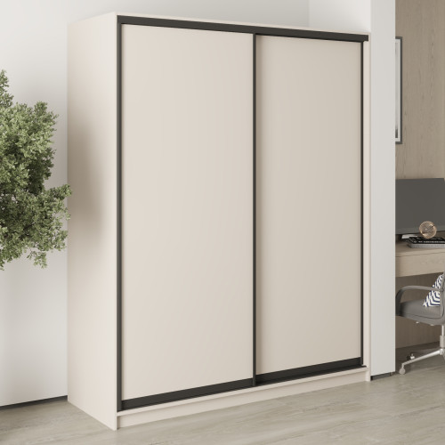 Шафа-купе дводверна MebelStar Стандарт BG 2ДСП 170x45x210 см Кашемір (MBS-10856)