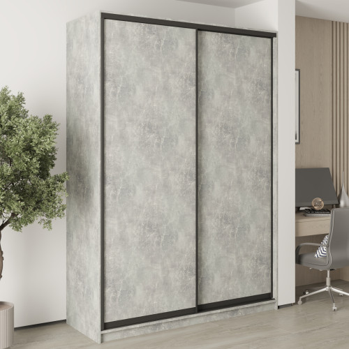 MebelStar Two-door wardrobe Combo BG 2DSP Concrete, 170x45x240 cm (MBS-10606)