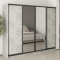 MebelStar Four-door wardrobe Standard BG 2DSP/2 Mirrors Concrete, 250x45x210 cm (MBS-11826)