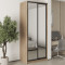 MebelStar Two-door wardrobe Standard BG 2 Mirrors Sonoma Oak, 100x45x240 cm (MBS-10336)