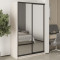 MebelStar Two-door wardrobe Standard BG 2 Mirrors Cashmere, 130x45x210 cm (MBS-11176)