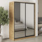 MebelStar Two-door wardrobe Combo BG 2 Mirrors Tahoe Oak, 150x45x210 cm (MBS-11636)