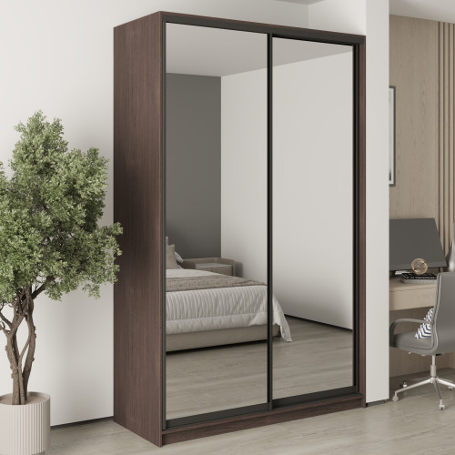 Шкаф-купе двухдверный MebelStar Комбо BG 2 Зеркала 150x60x240 см Дуб ристрето (MBS-10796)
