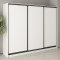 MebelStar Three-door wardrobe Combo BG 3DSP Alaska white, 260x45x210 cm (MBS-8876)