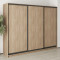 MebelStar Three-door wardrobe Combo BG 3DSP Sonoma Oak, 260x45x210 cm (MBS-8916)