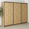 MebelStar Three-door wardrobe Combo BG 3DSP Tahoe oak, 260x45x210 cm (MBS-9036)