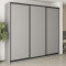 MebelStar Three-door wardrobe Combo BG 3DSP Gray mouse, 260x45x240 cm (MBS-9556)