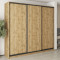 MebelStar Three-door wardrobe Combo BG 3DSP Tahoe oak, 260x45x240 cm (MBS-9576)