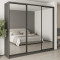 MebelStar Three-door wardrobe Combo BG 3 Mirrors Anthracite, 260x45x240 cm (MBS-9796)