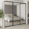 MebelStar Three-door wardrobe Combo BG 3 Mirrors Concrete, 260x45x240 cm (MBS-9856)
