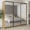 MebelStar Three-door wardrobe Combo BG 3 Mirrors Tahoe Oak, 260x45x240 cm (MBS-9936)