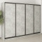 MebelStar Four-door wardrobe Standard BG 4DSP Concrete, 270x45x210 cm (MBS-11756)