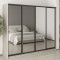 MebelStar Four-door wardrobe Standard BG 4 Mirrors Alaska gray, 250x60x210 cm (MBS-11886)