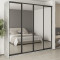 MebelStar Four-door wardrobe Standard BG 4 Mirrors Concrete, 250x60x240 cm (MBS-12766)