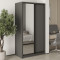MebelStar Two-door wardrobe Standard BG DSP/Mirror Anthracite, 110x60x210 cm (MBS-11066)