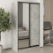 MebelStar Two-door wardrobe Standard BG DSP/Mirror Concrete, 120x60x210 cm (MBS-11076)