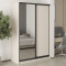 MebelStar Two-door wardrobe Standard BG DSP/Mirror Cashmere, 140x60x210 cm (MBS-11096)