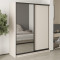 MebelStar Two-door wardrobe Combo BG DSP/Mirror Cashmere, 170x60x210 cm (MBS-11586)