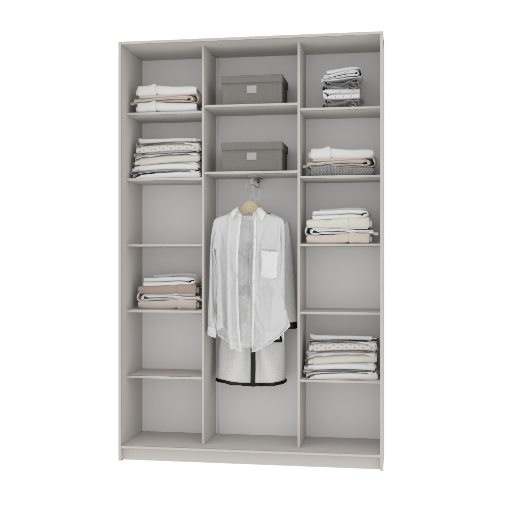 MebelStar Two-door wardrobe Combo BG 2DSP Ristreto Oak, 150x45x240 cm (MBS-10616)