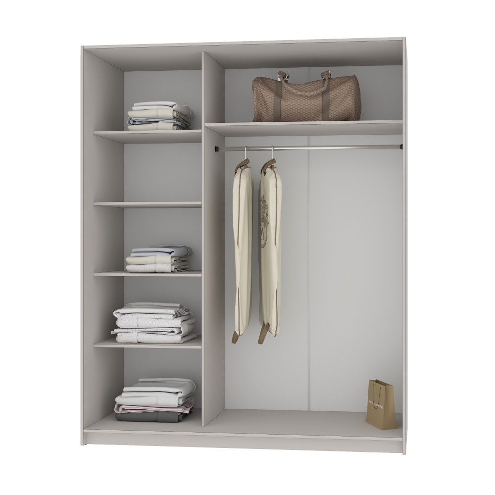MebelStar Two-door wardrobe Standard BG 2DSP Ristreto Oak, 170x60x210 cm (MBS-10946)