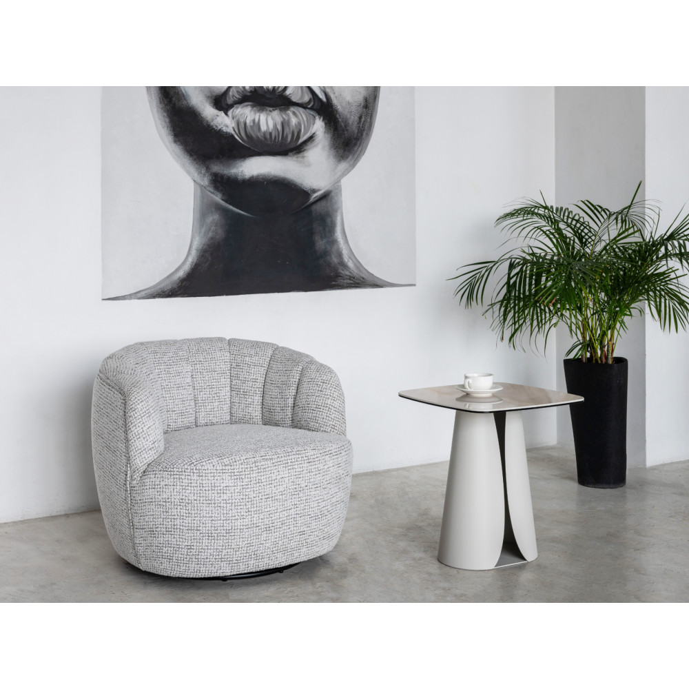 Кресло мягкое поворотное Vetro Верона Снежный графит (VTR-1019)