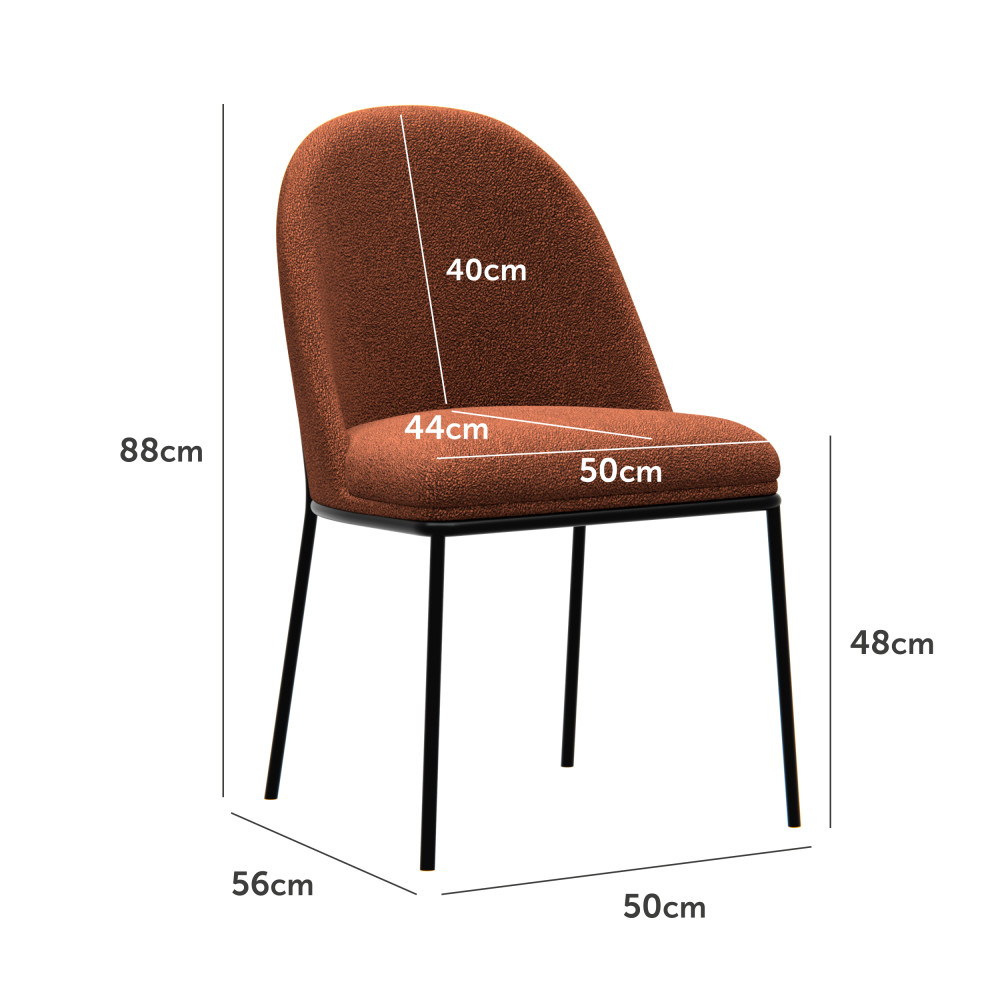 Стул кухонный Vetro M-110 Терракотовый/Черный (VTR-1029)