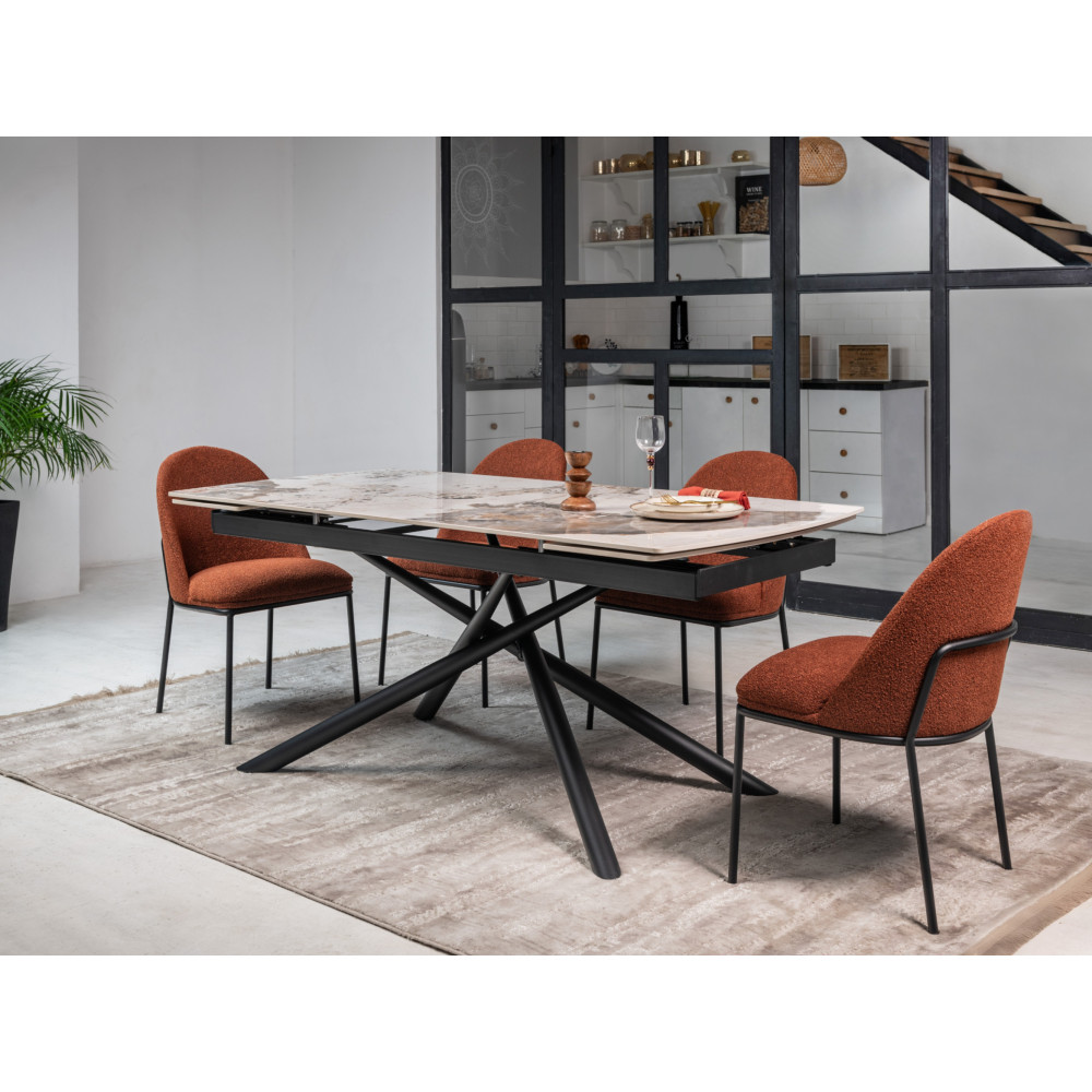 Стул кухонный Vetro M-110 Терракотовый/Черный (VTR-1029)