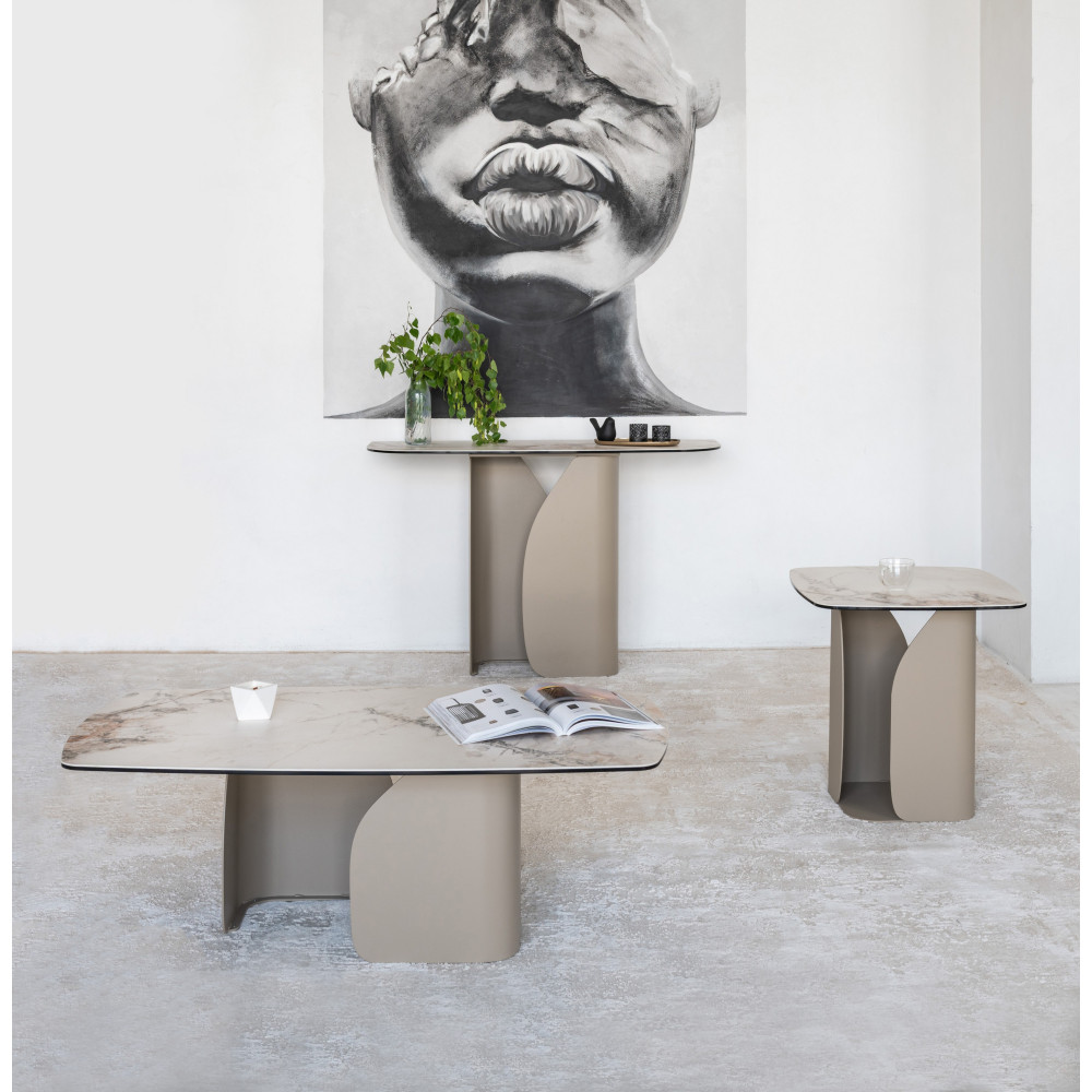 Журнальный стол Vetro Кристиано Аврора голд/бежевый (VTR-1173)