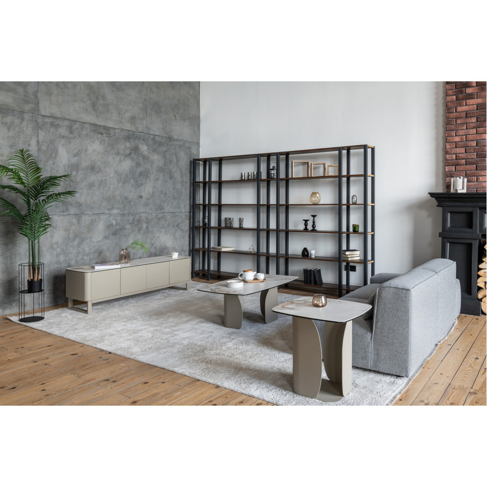 Журнальный стол Vetro Кристиано Аврора голд/бежевый (VTR-1173)