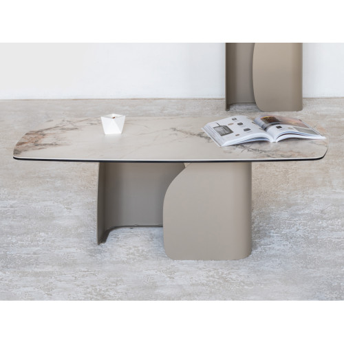 Журнальный стол Vetro Кристиано Аврора голд/бежевый (VTR-1173)