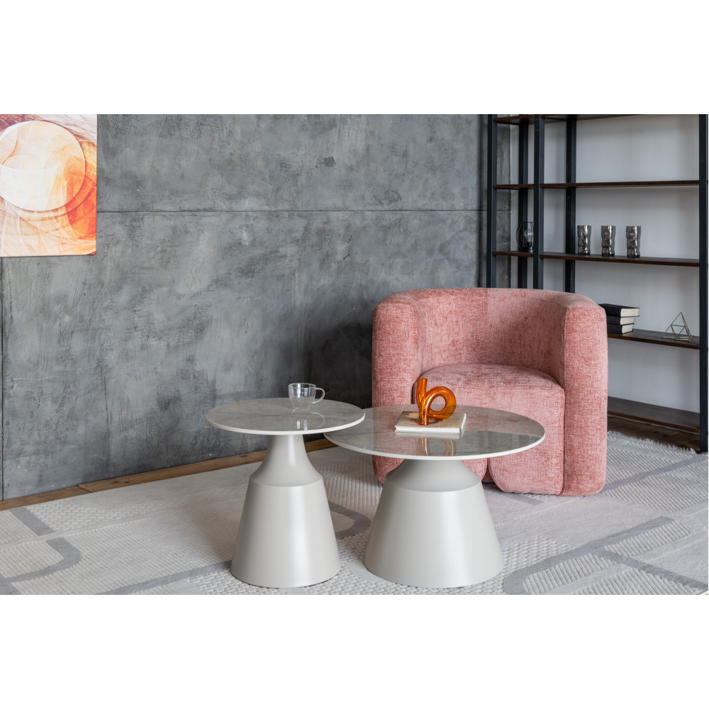 Комплект журнальных столов Vetro CT-42 Дадди Мистик серый/Капучино (VTR-1183)