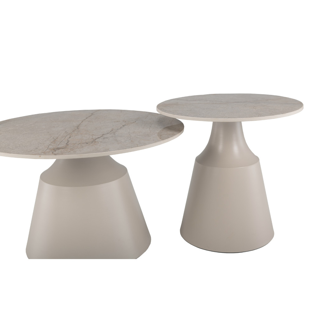 Комплект журнальных столов Vetro CT-42 Дадди Мистик серый/Капучино (VTR-1183)