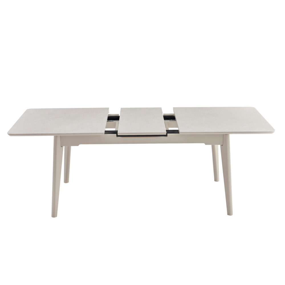 Обеденный керамический стол Vetro TM-125 Крема саббия/Капучино (VTR-1195)