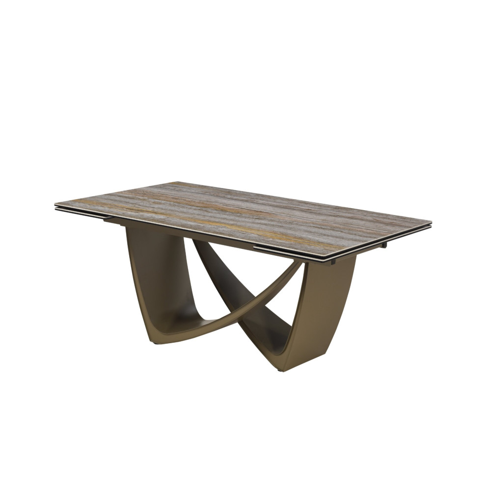 Обеденный керамический стол Vetro Беатриче TML-995 Тайгер травертин/Коричневый (VTR-1235)