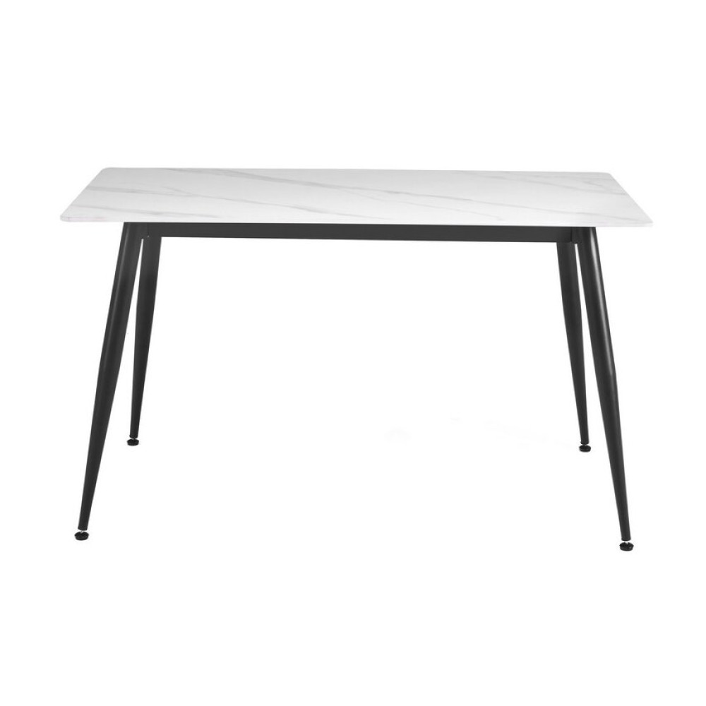 Обеденный керамический стол Vetro TM-100 Белый мрамор/Черный (VTR-1275)
