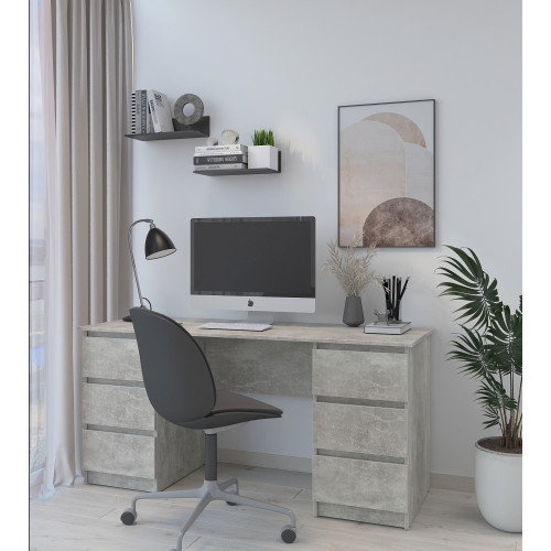 Письменный стол MebelStar Нео СК-6 160x60x75,5 см Бетон (MBS-1224)