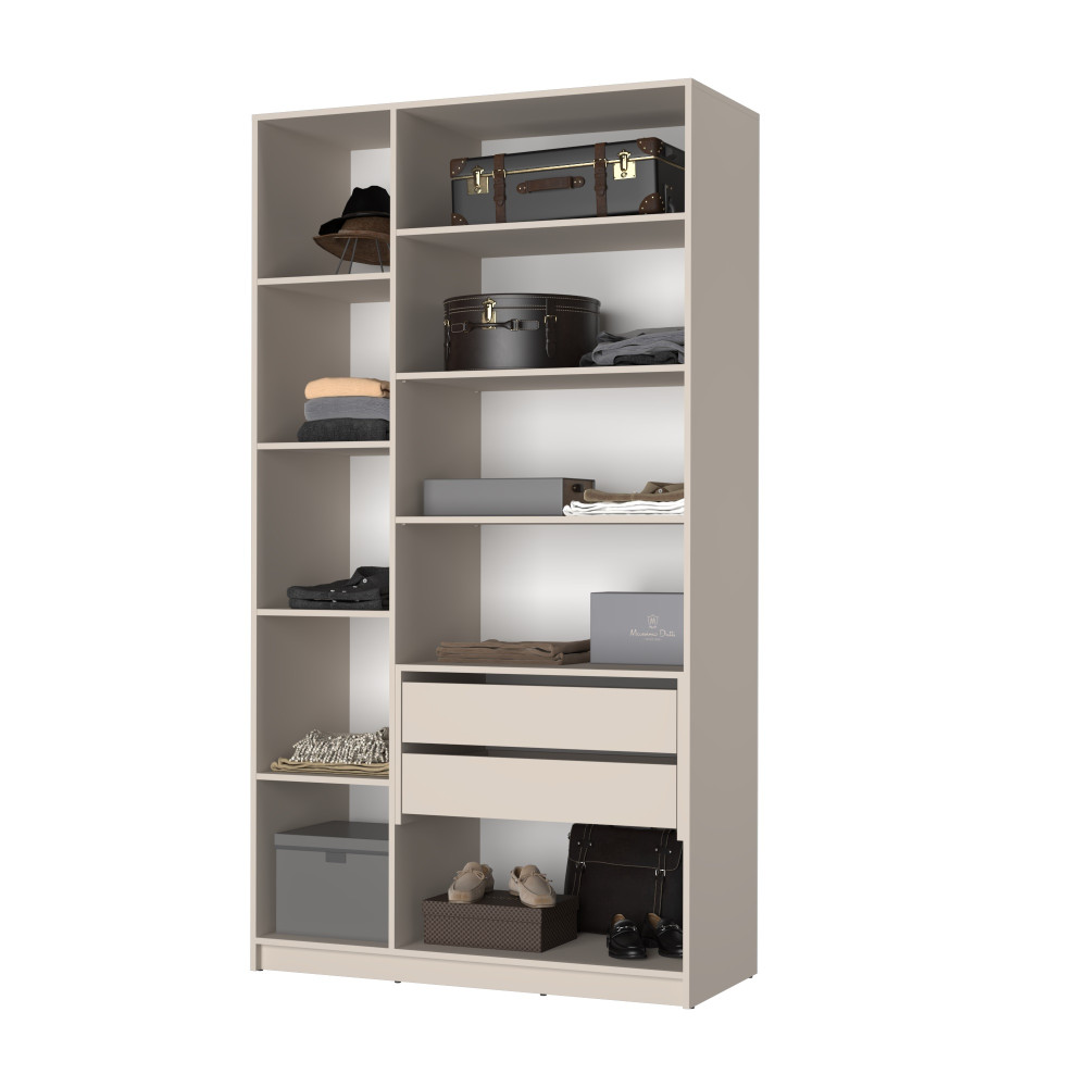 Шкаф 3-дверный MebelStar Оскар ДСП BL-B, блок ящиков+полки 120x52x220 см Аляска белый (MBS-4572)