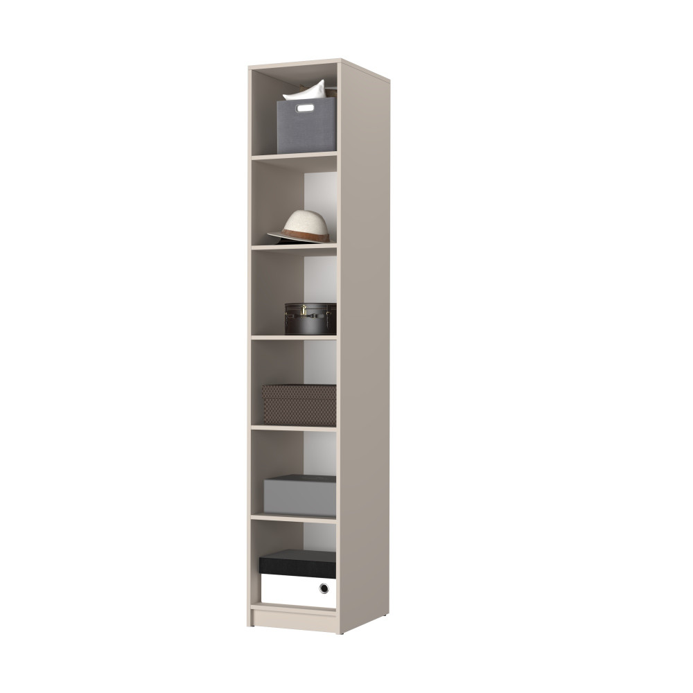 MebelStar Corner wardrobe Oscar chipboard BL-B, standard Cashmere, 87x52x220 cm (MBS-6928)