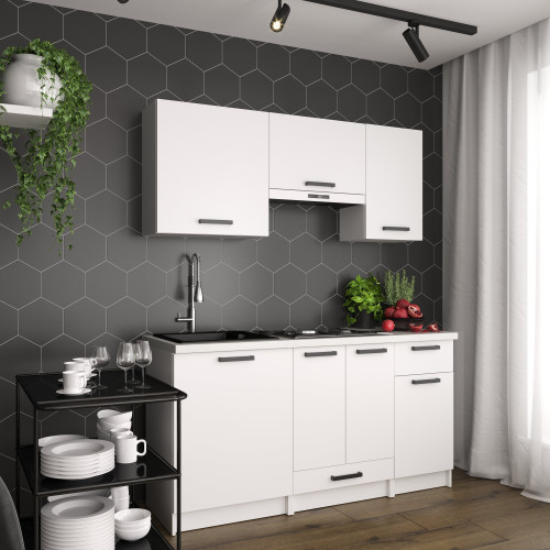 Кухня модульная MebelStar Nika 1,6 м Аляска белый (MBS-1451)