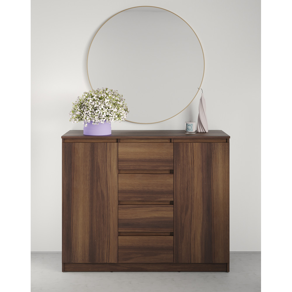 Комод в спальню MebelStar Нео 2Д4Ш 120x43x98 см Дуб янтарный (MBS-1064)