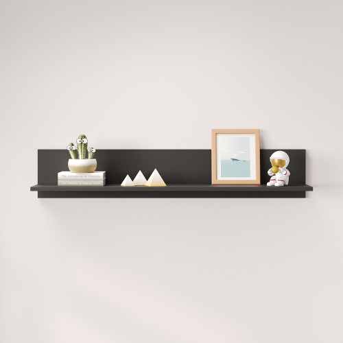 MebelStar Open shelf Lilu Anthracite, 110x22x20 cm (MBS-1354)