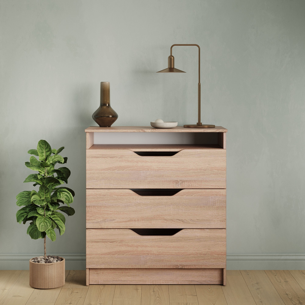 Комод в спальню MebelStar 800 Лилу 81x40x89 см Дуб сонома (MBS-1344)