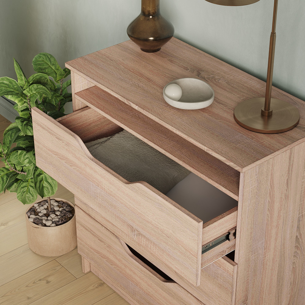 Комод в спальню MebelStar 800 Лилу 81x40x89 см Дуб сонома (MBS-1344)