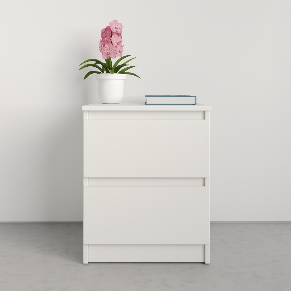 MebelStar Nightstand Neo Alaska white, 40x43x53 cm (MBS-1004)