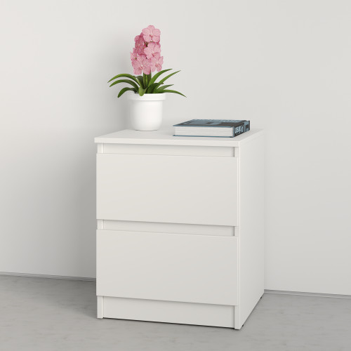 MebelStar Nightstand Neo Alaska white, 40x43x53 cm (MBS-1004)