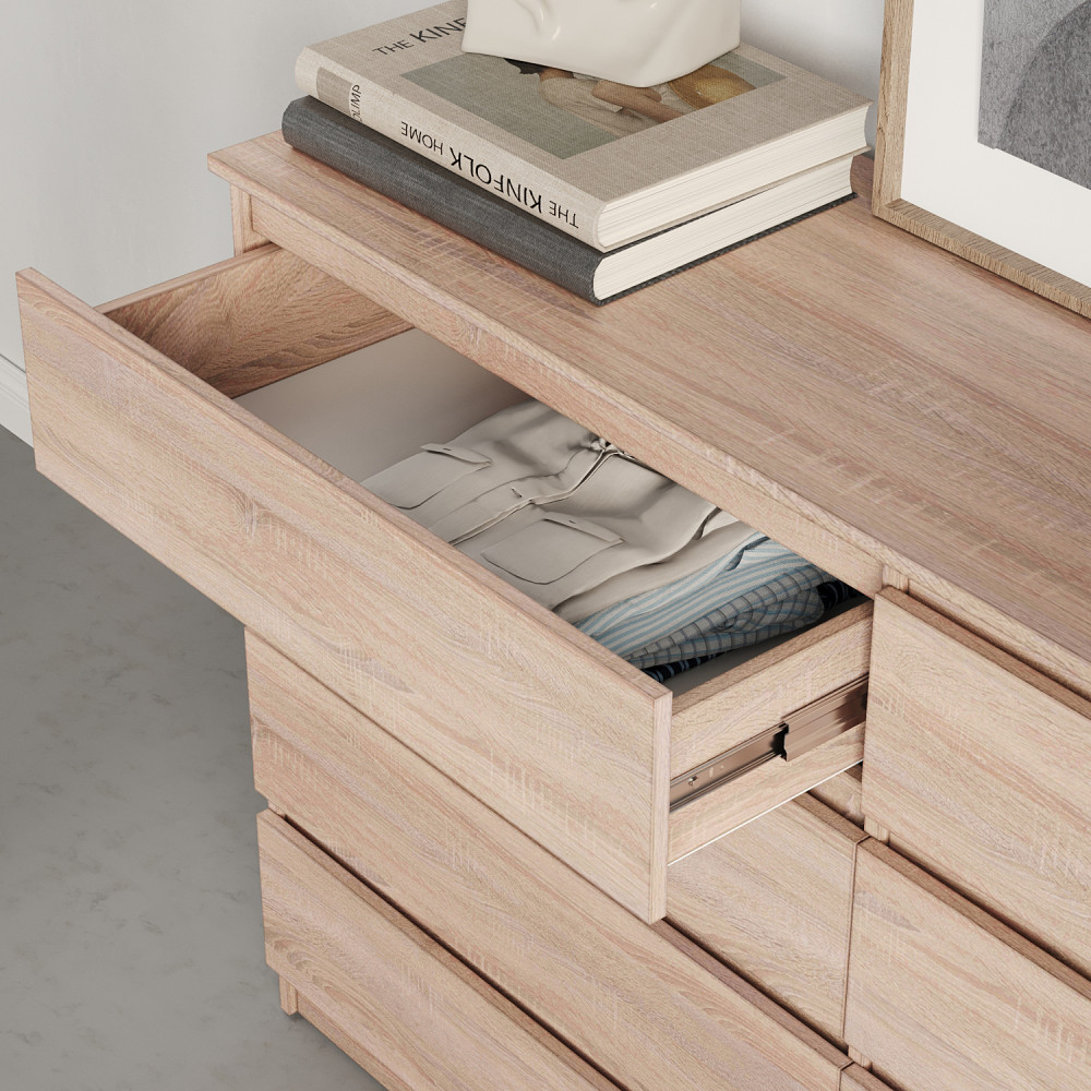 Комод в гостиную MebelStar Нео 8Ш 160x43x98 см Дуб сонома (MBS-1104)