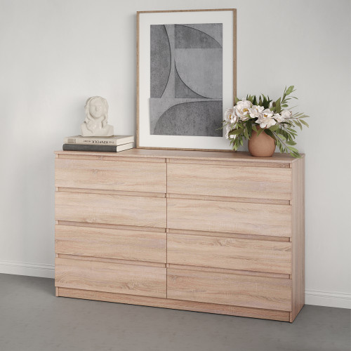 Комод в гостиную MebelStar Нео 8Ш 160x43x98 см Дуб сонома (MBS-1104)