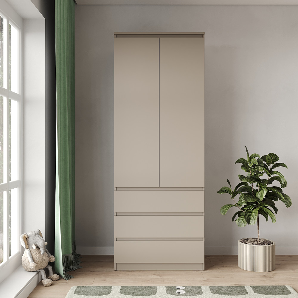 Шкаф распашной с ящиками MebelStar Нео 2Д3Ш 80x50x210 см Кашемир (MBS-1114)