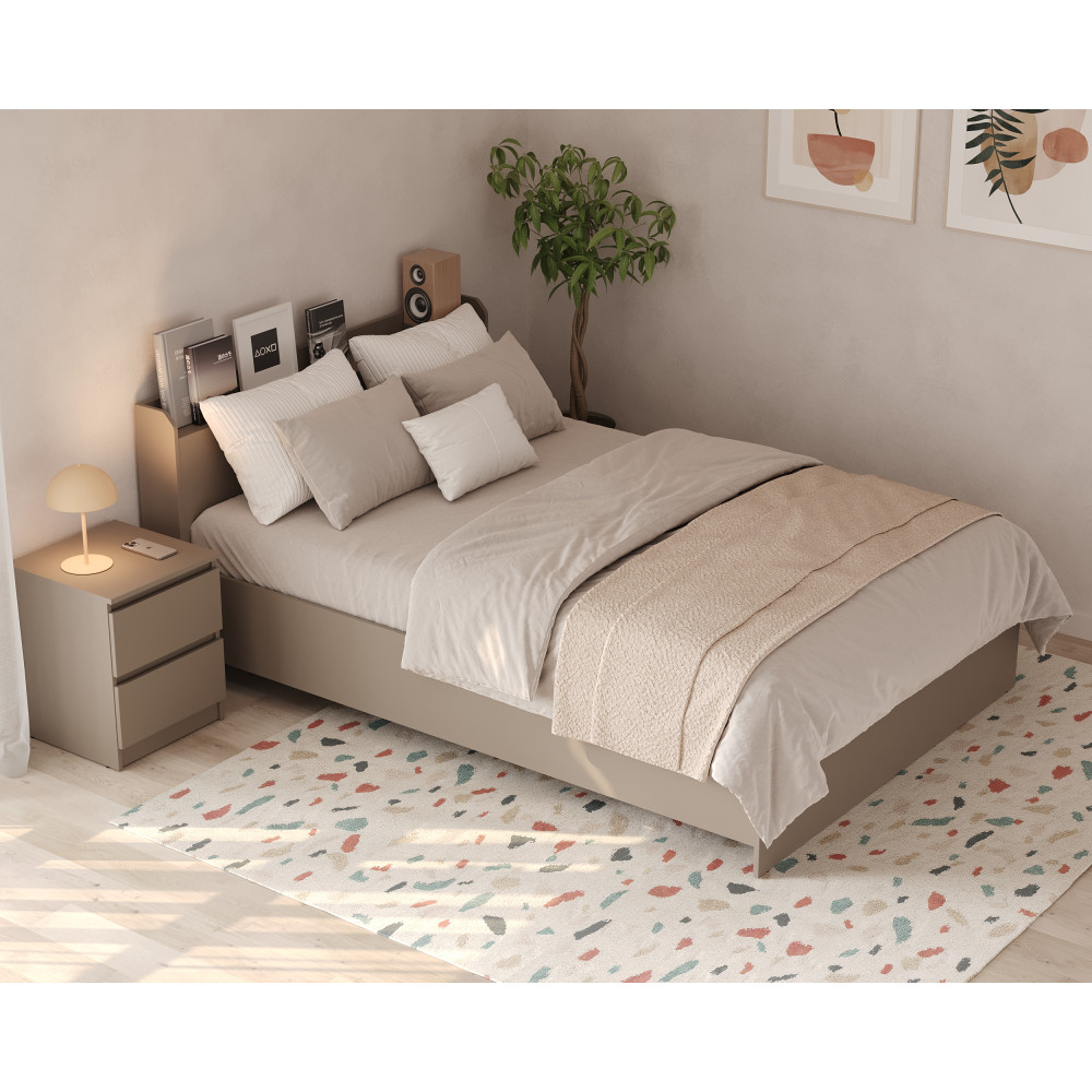 Ліжко двоспальне MebelStar Нео 140x200 см Кашемір (MBS-1124)