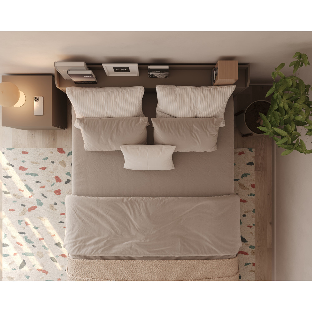 Ліжко двоспальне MebelStar Нео 140x200 см Кашемір (MBS-1124)